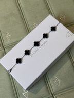 van cleef & arpels 18K  Black & silver Bracelet 5 Motif