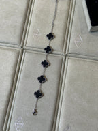 van cleef & arpels 18K  Black & silver Bracelet 5 Motif