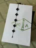 van cleef & arpels 18K  Black & silver Bracelet 5 Motif