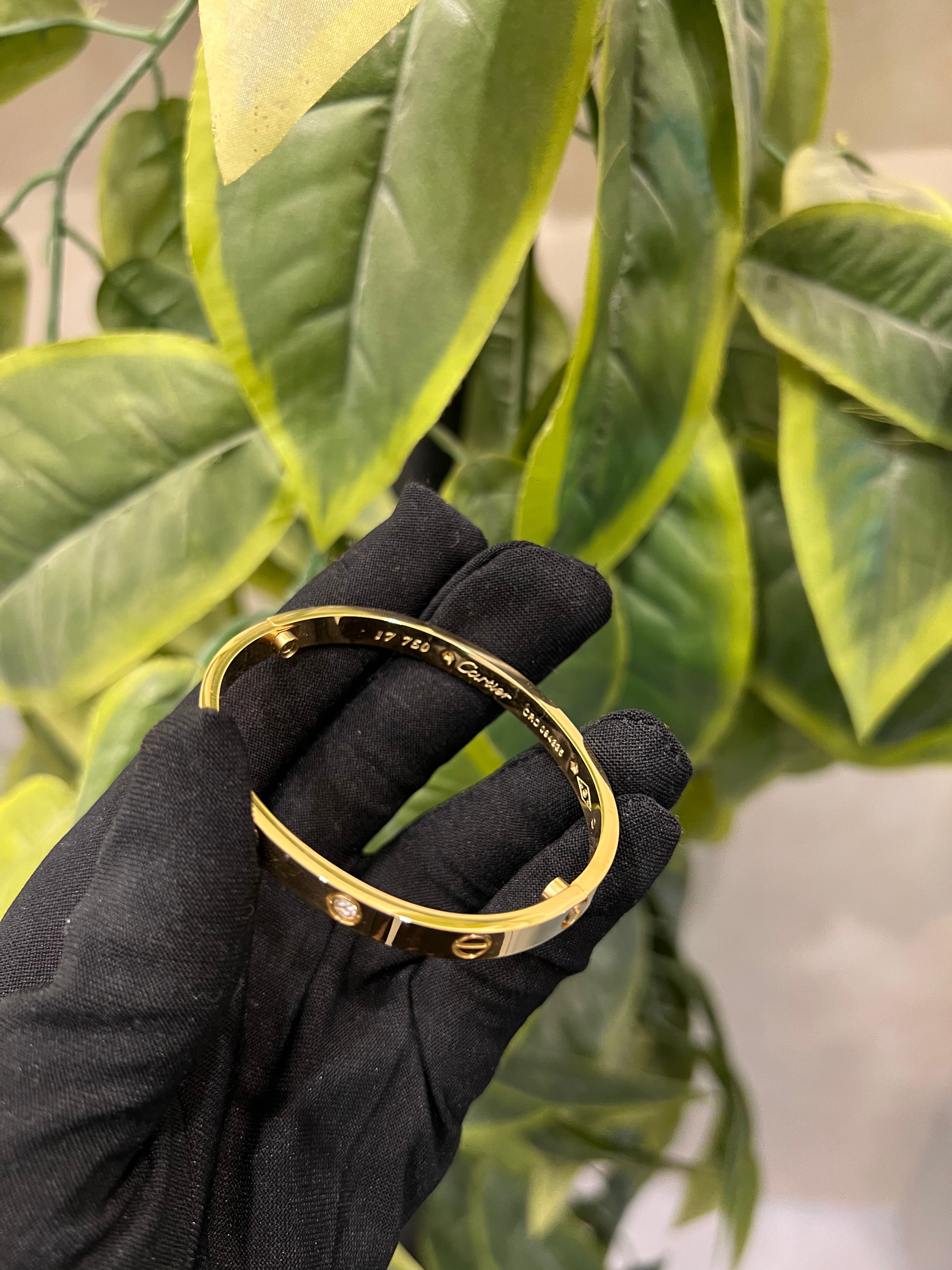 Love bracelet model,4 diamonds + Ring,