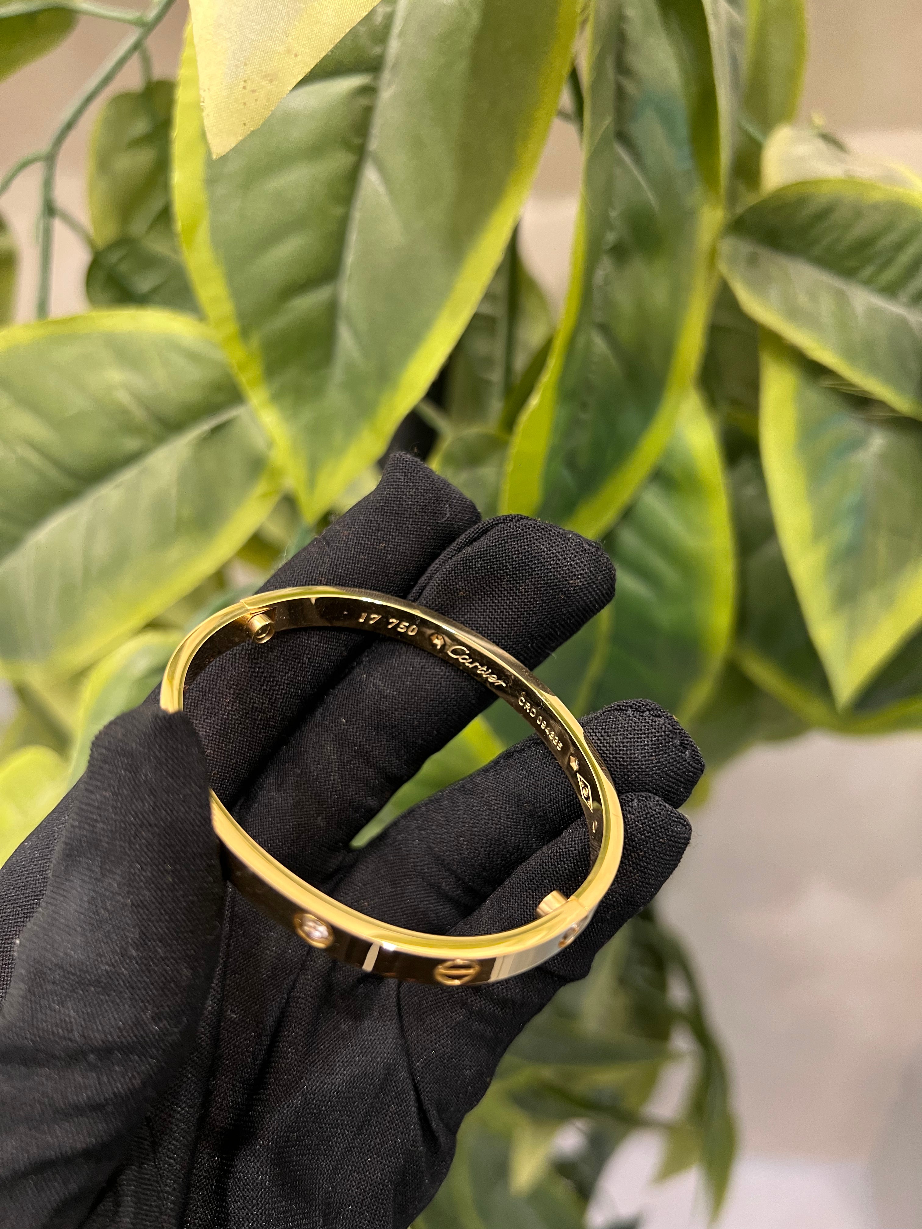 Love bracelet model,4 diamonds + Ring,