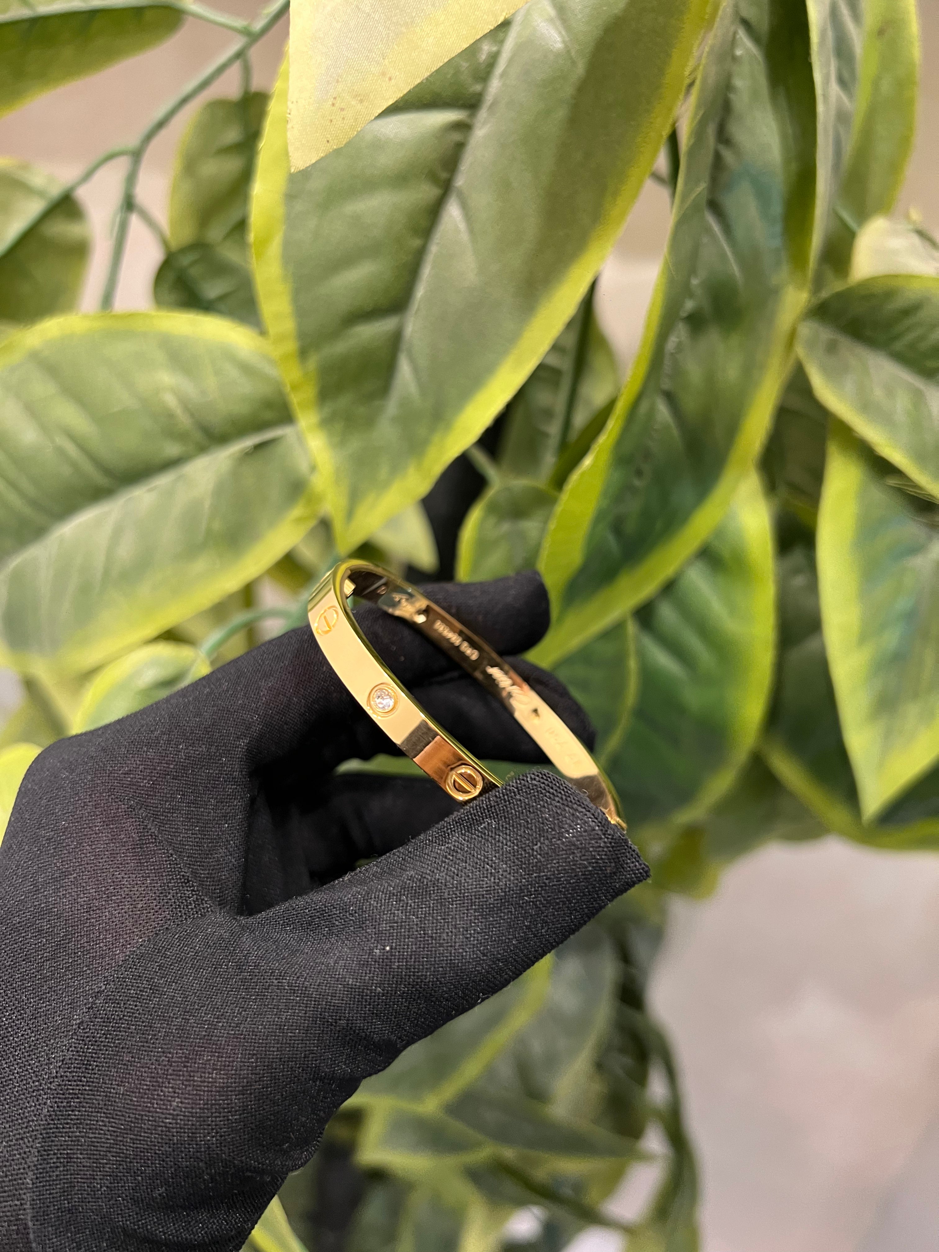 Love bracelet model,4 diamonds + Ring,