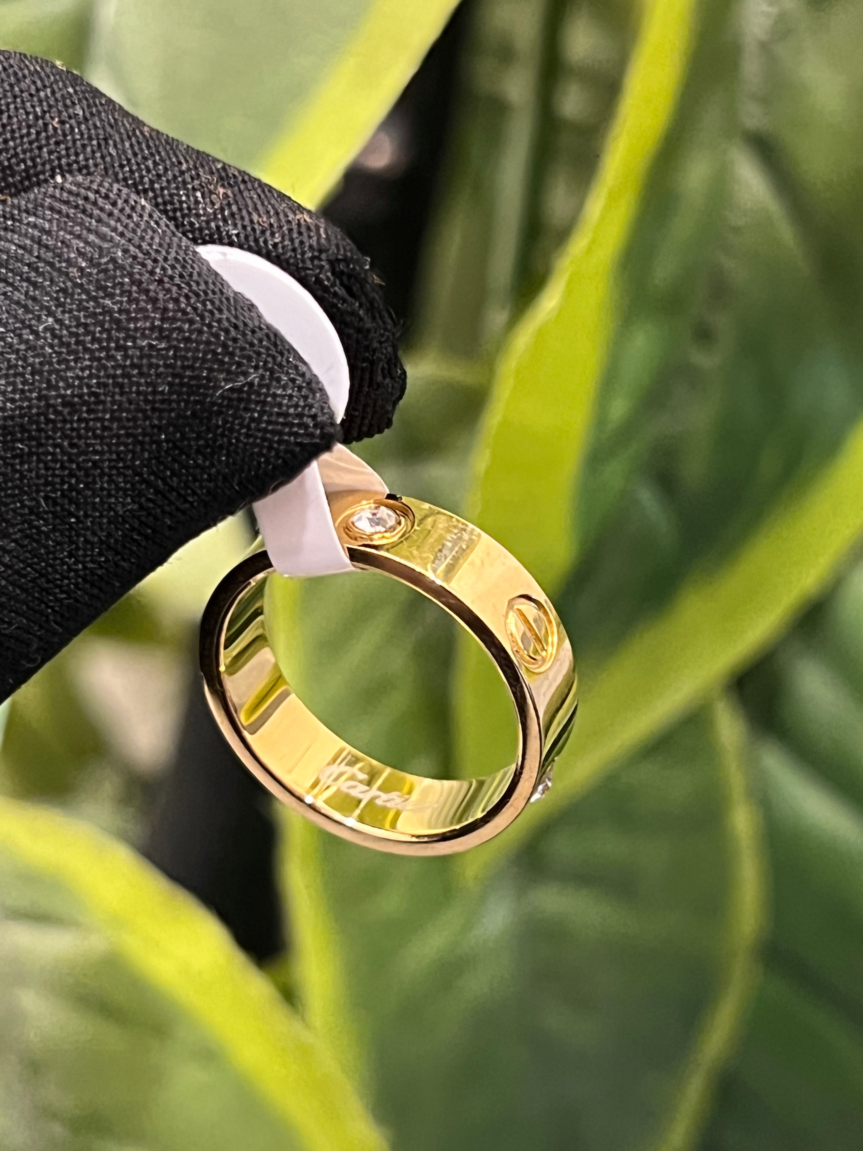 Love bracelet model,4 diamonds + Ring,