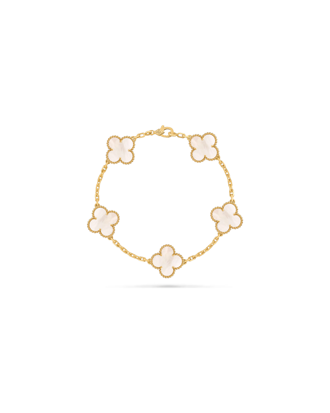 van cleef & arpels  yellow gold, white mother-of-pearl Bracelet 5 Motif