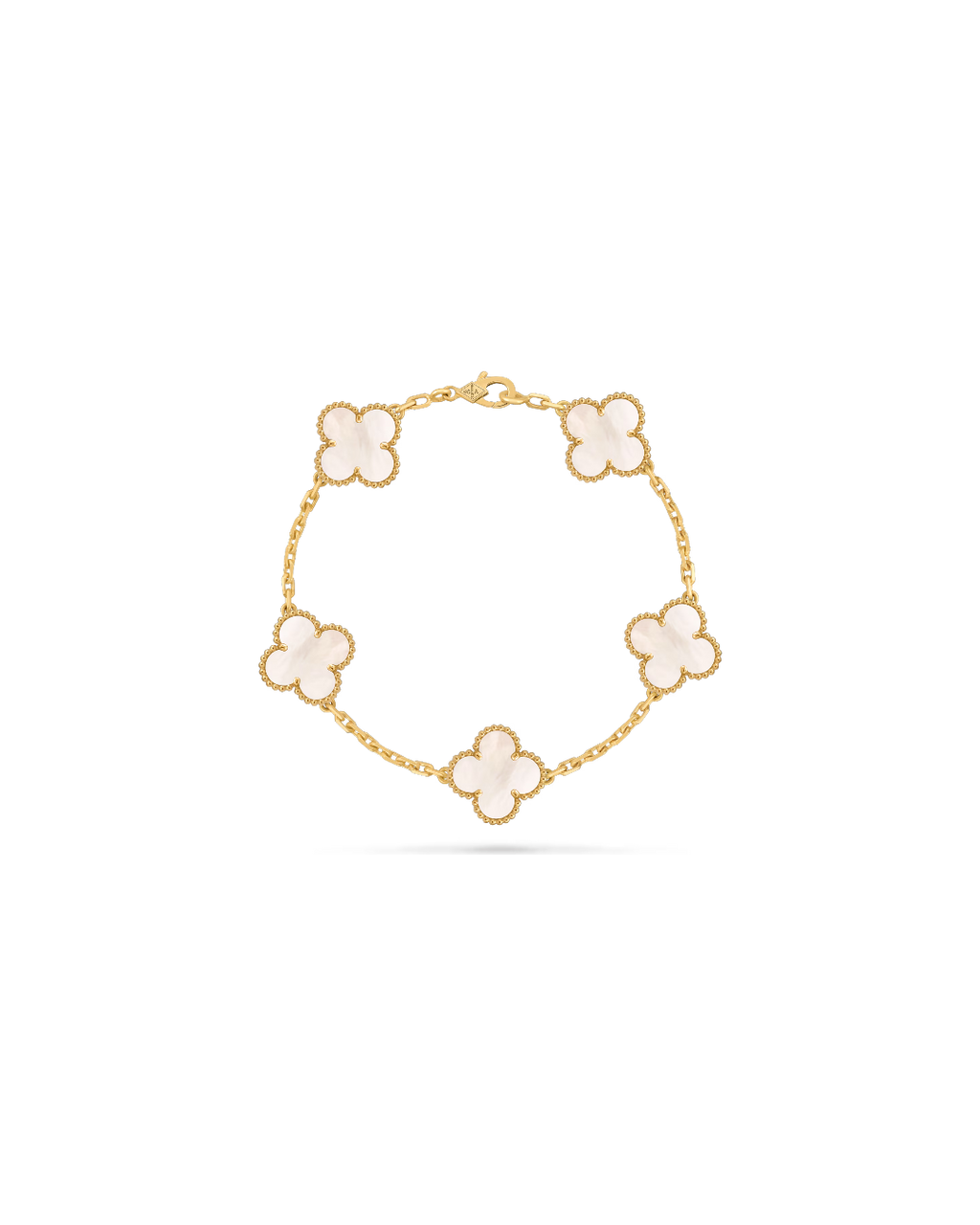 van cleef & arpels  yellow gold, white mother-of-pearl Bracelet 5 Motif