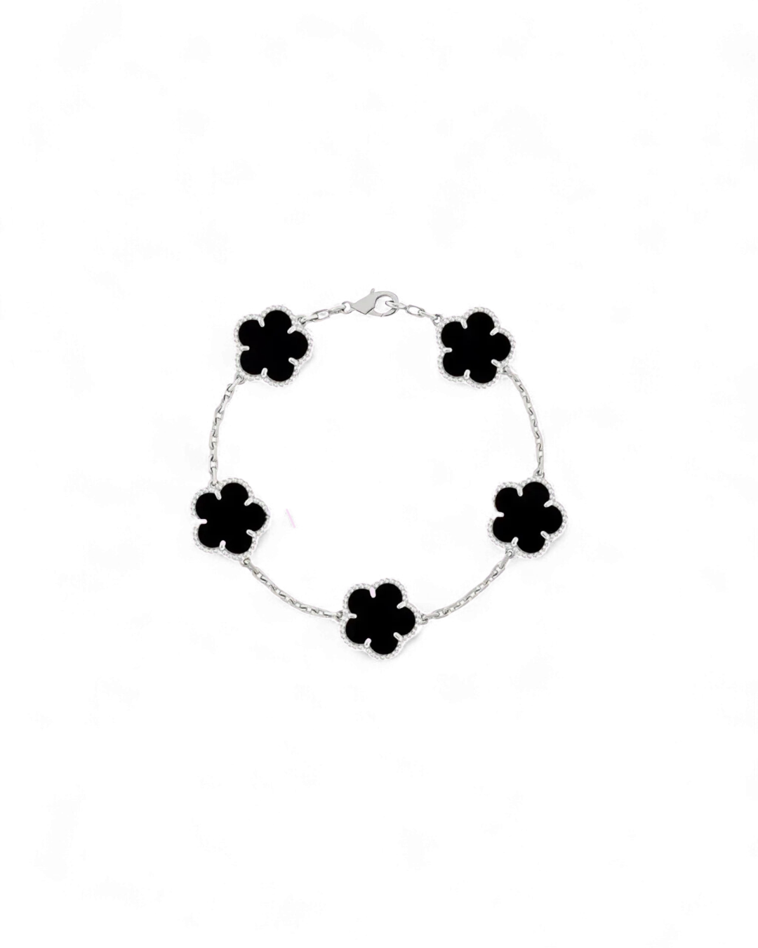 van cleef & arpels 18K  Black & silver Bracelet 5 Motif