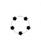 van cleef & arpels 18K  Black & silver Bracelet 5 Motif