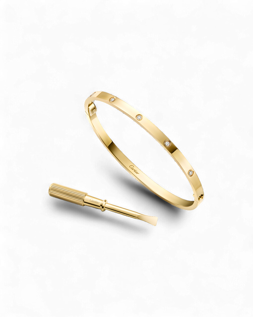 Love bracelet model,4 diamonds + Ring,