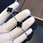 van cleef & arpels 18K  Black & silver Bracelet 5 Motif